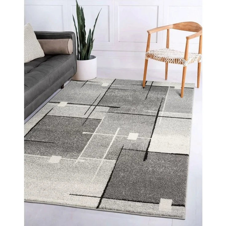 the carpet Teppich Pearl, rechteckig, Höhe: 11 mm, moderner dichter Wohnzimmer Teppich Konturenschnitt – Bild 2