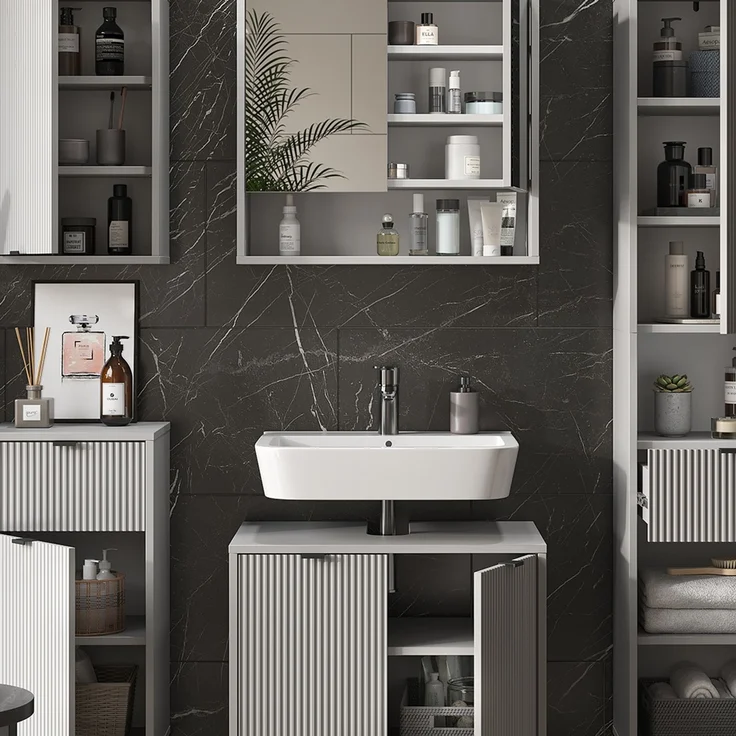 Badmöbel-Set Eliza Weiß 5-teilig Vicco – Bild 5