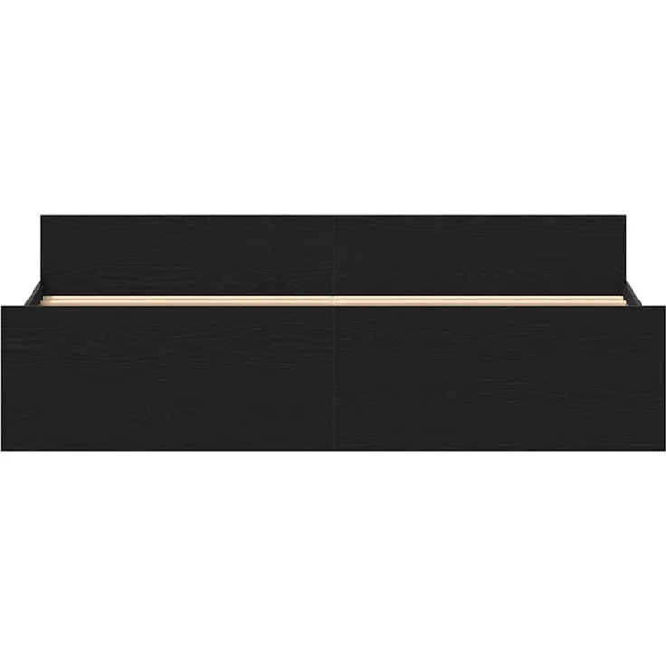 vidaXL Bettgestell ohne Matratze Schwarze Eiche 180x200 cm Holzwerkstoff 3329322 – Bild 5