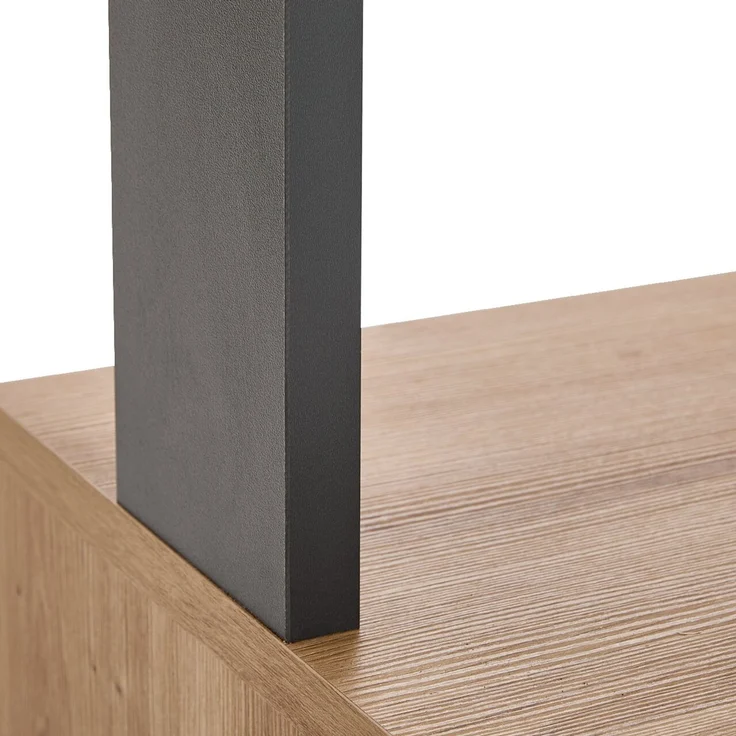 XORA 'ARTLINE' Raumteiler Regal breit, Melamin Eiche Artisan, 70 x 161 x 30 cm, mit 5 Fächern – Bild 5