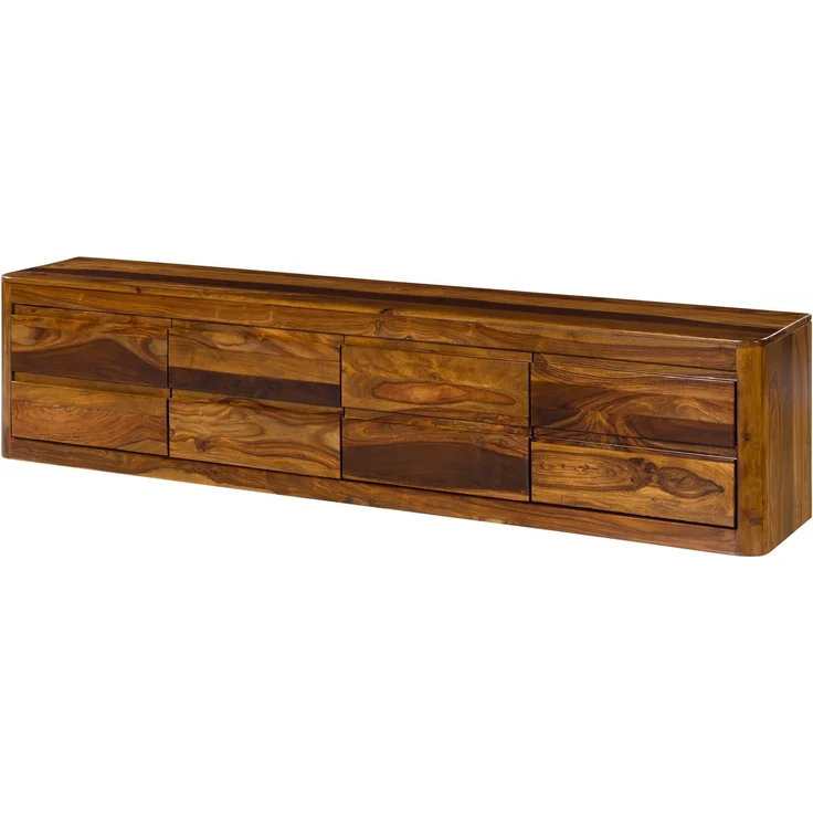 TV-Board Sheesham 220x40x50 walnuss gewachst TORONTO #266 – Bild 1