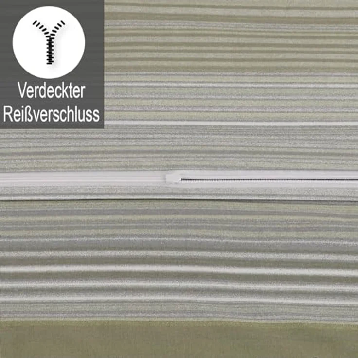 Buymax Bettwäsche, Renforcé, 3 teilig, Bettbezug-Set 200x220 cm 100% Baumwolle mit Reißverschluss hochwertig – Bild 5