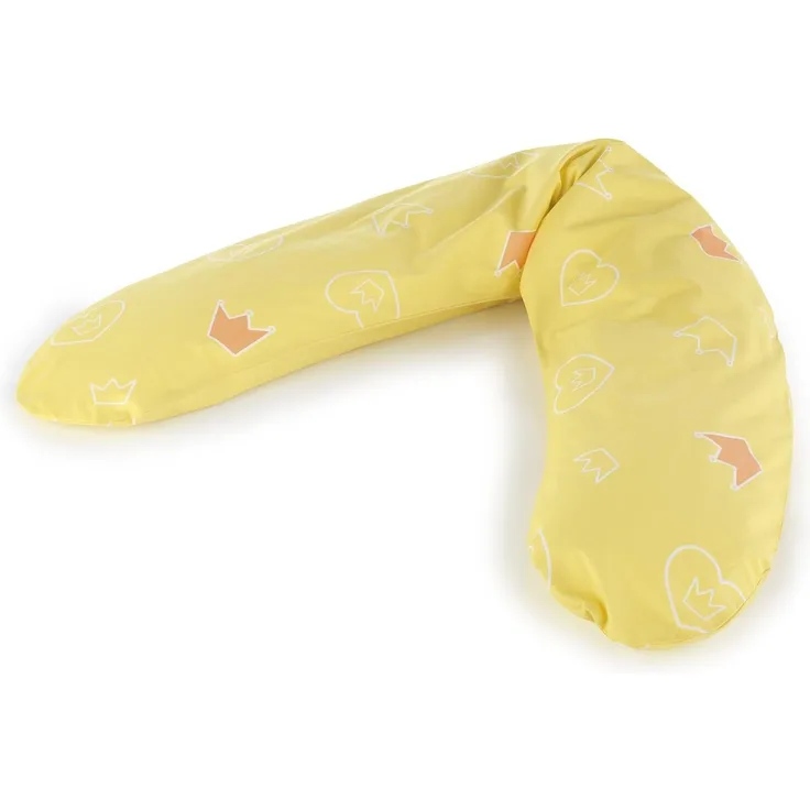Theraline Dodo Pillow Stillkissen 170 cm inkl. Bezug 35 Krönchen gelb