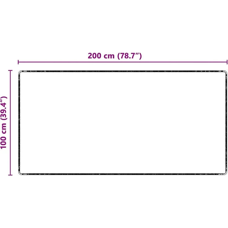 vidaXL Teppichläufer Anthrazit 100 x 200 cm 100% Polypropylen 42011368 – Bild 8