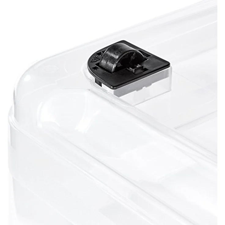 keeeper Aufbewahrungsbox Konrad, Box mit Rollen, 2er Set, 33 L, 79,5 x 39,5 x 18 cm (Set, 2 St), durch Clips verschließbar, Griffe und Rollen am Boden – Bild 7