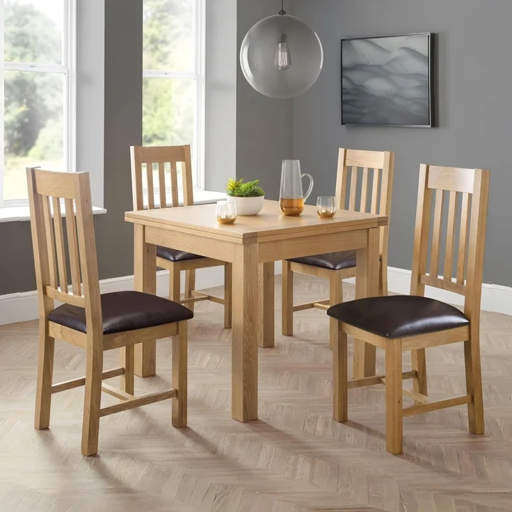 Julian Bowen Astoria Esszimmerstühle, 2er-Set, Eiche/Braun – Bild 2