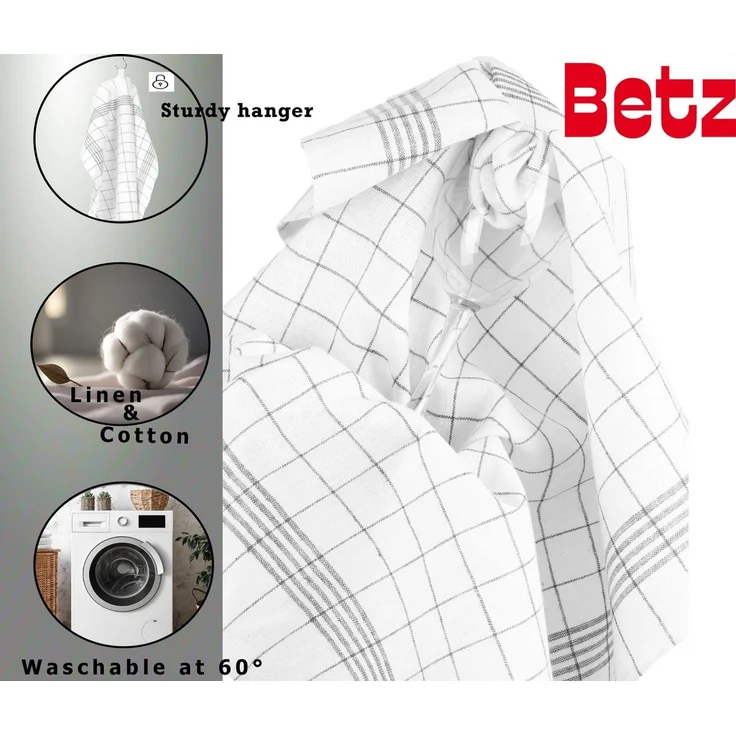 Betz Geschirrtuch 3er Set 50x68 cm Halbleinen Geschirrtücher MCT-12 HL, (3 er Set, 3-tlg, 3 Geschirrtücher 50x68 cm), Geschirrhandtuch Gläsertuch Jacquard Gläsertücher Küchentuch Handtuch – Bild 3