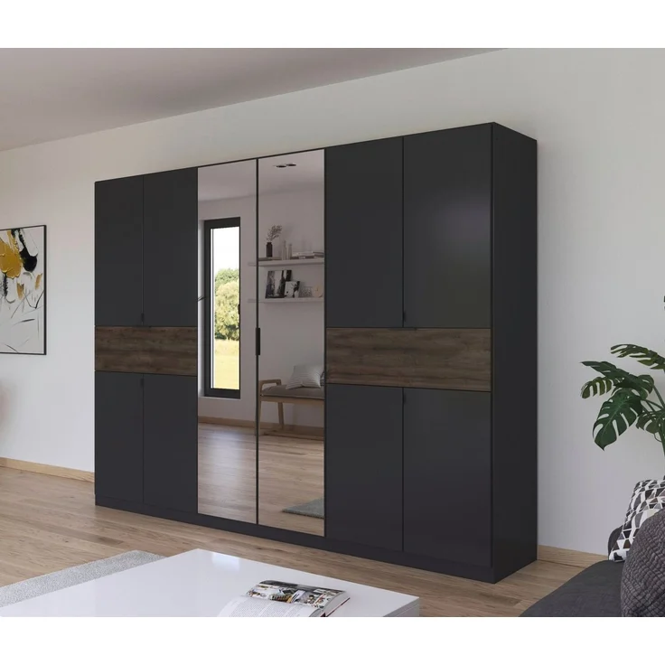rauch Drehtürenschrank Kleiderschrank Schrank Garderobe Wäscheschrank TICAO (Schubladen in der Höhe variabel positionierbar) mit 2 geräumigen Schubladen, viel Stauraum MADE IN GERMANY – Bild 1