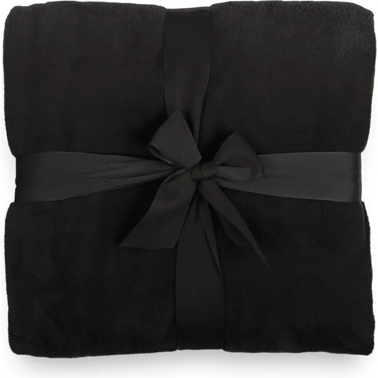 Lumaland Kuscheldecke, 100 % Coral-Fleece schwarz, 220 x 240 cm