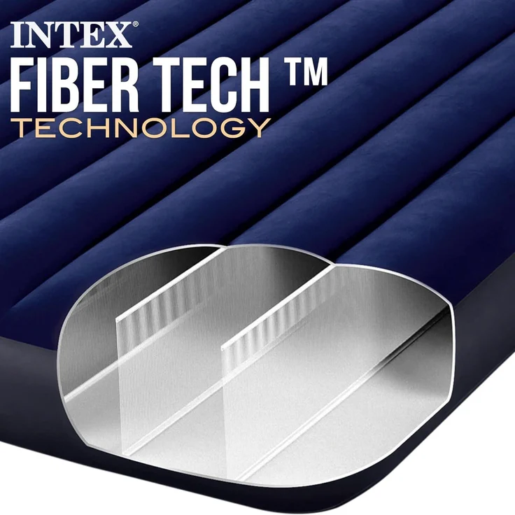 Intex 'Queen Dura-Beam Classic Downy' Luftbett, blau, 152 x 203 x 25 cm – Bild 8