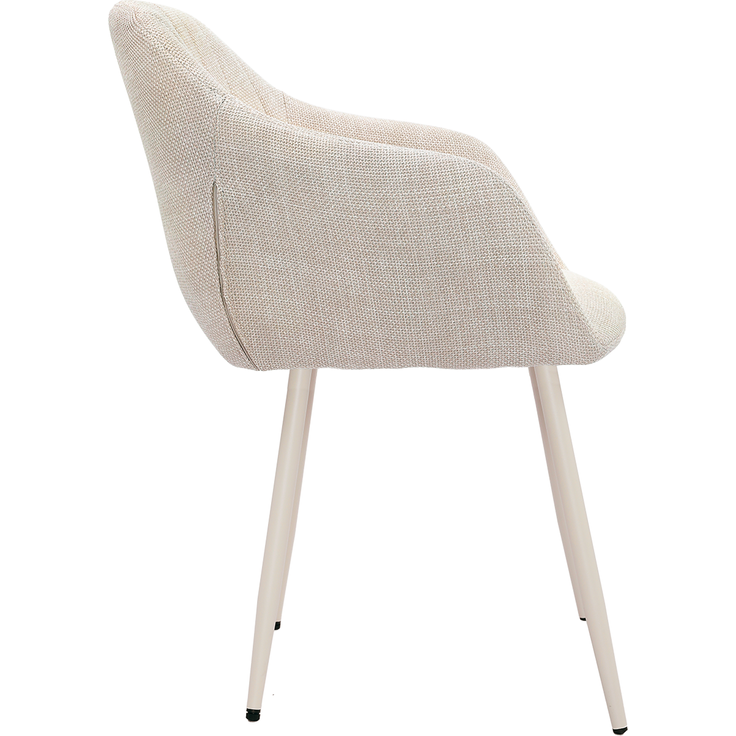 GOEURVANT 711 Esszimmerstühle 2er-Set mit Armlehnen, Webstoff - Beige – Bild 6