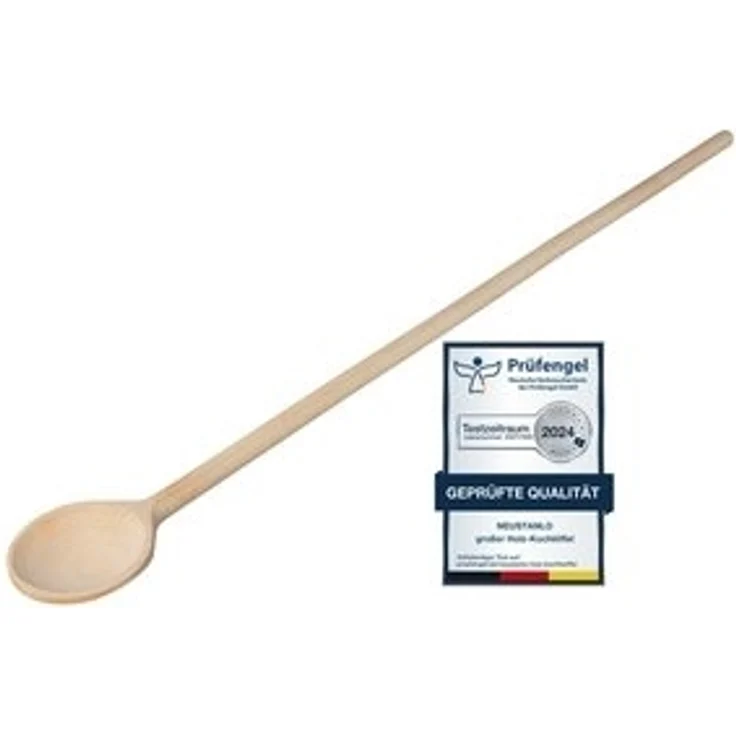 Neustanlo | großer Holz-Kochlöffel Maischelöffel | 70 cm | Robuster und hygienischer Küchenhelfer | aus Buchenholz | Umrühren in Töpfen leicht gemacht – Bild 4