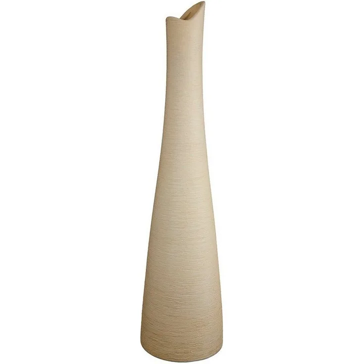GILDE Tischvase Bologna, für langstilige Blumen, Dekovase (1 St), Vase aus Keramik, mit gekratzer Oberflächenstruktur