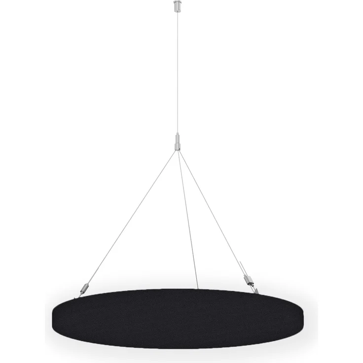 Rheinland Möbel FocusWall DAR05 – Runder Akustik-Deckenabsorber Ø 50 cm in Stofffarbe Sombrero inkl. Chrom-Stahlseilen - Made in Germany - Klasse A, Stoffbezug, schwer entflammbar – Bild 1