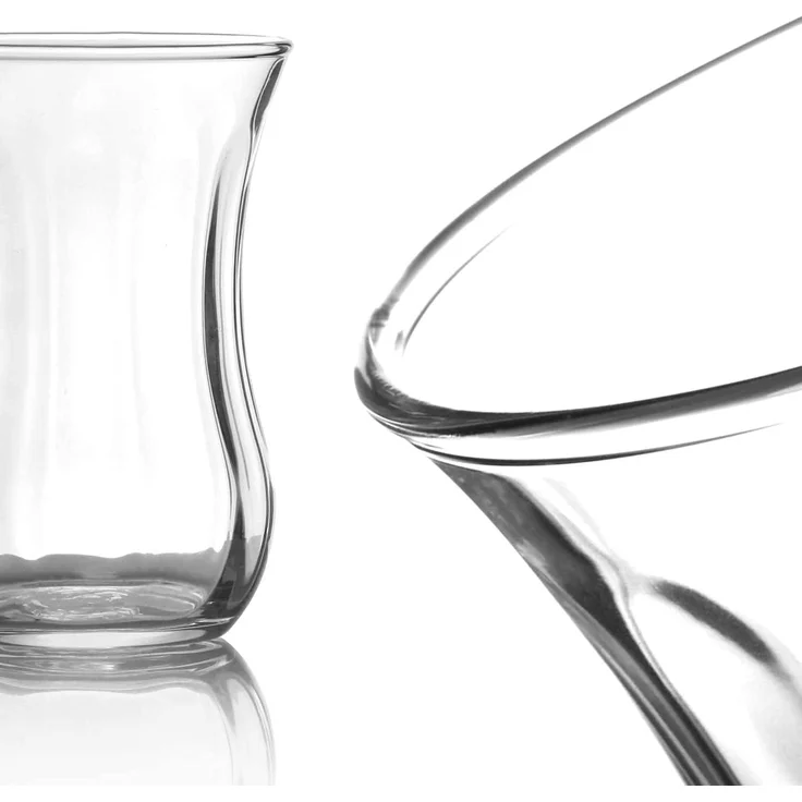 Pasabahce 12er-Set 42021 Türkische Teegläser Teeglas Tee Glas "Optik" 120cc Gläser-Set – Bild 4
