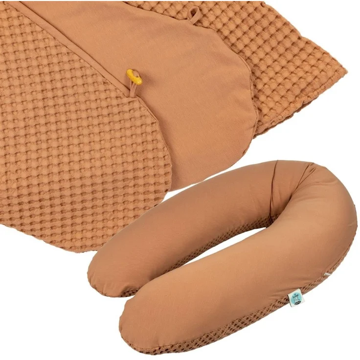 sei Design XXL Stillkissen ergonomisch 190x30, Schwangerschaftskissen Seitenschläferkissen Komfortkissen Erwachsene, Stillkissen-Bezug aus Jersey und Waffelstoff, Pregnancy Pillow Baby – Bild 7
