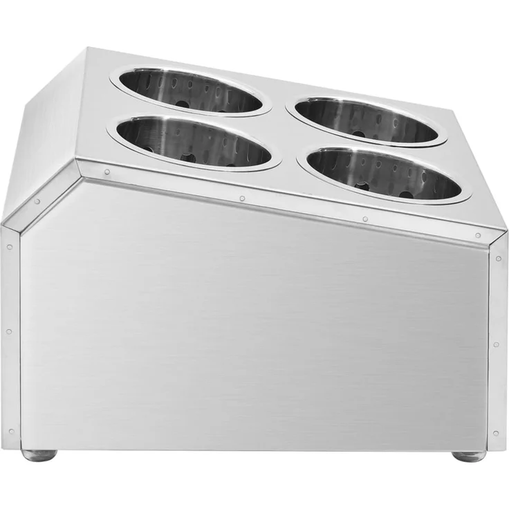 vidaXL Besteckbehälter 4 Fächer Quadratisch Edelstahl 51229 – Bild 4