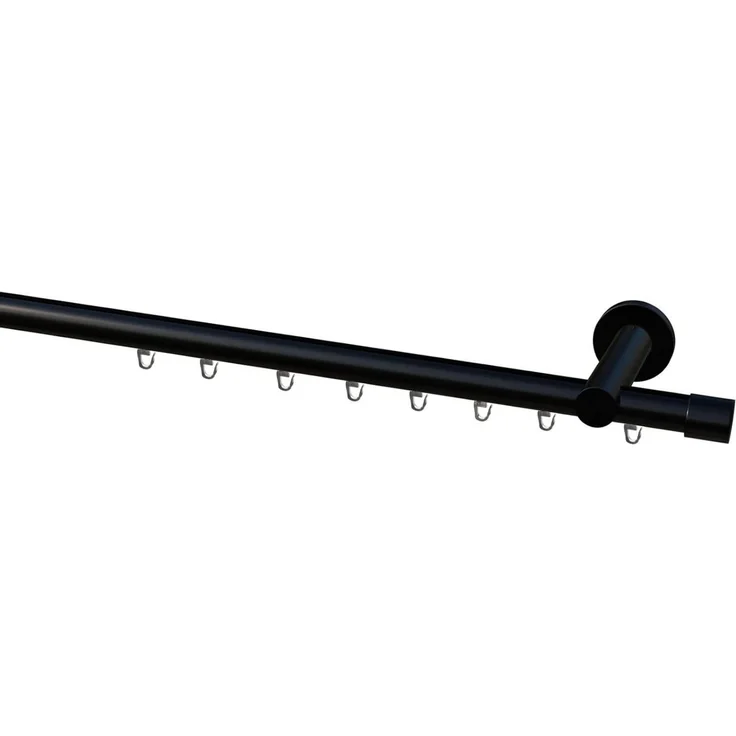 Garduna Gardinenstange Ø 20mm Innenlauf Komplettset inkl. X-Gleiter in Profilfarbe, 1-läufig, kürzbar, Metall, 2-lauf, 1-lauf, Gardinenstange, 20mm, Innenlauf, Gardinenschiene – Bild 1