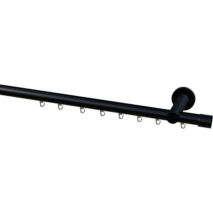 Garduna Gardinenstange Ø 20mm Innenlauf Komplettset inkl. X-Gleiter in Profilfarbe, 1-läufig, kürzbar, Metall, 2-lauf, 1-lauf, Gardinenstange, 20mm, Innenlauf, Gardinenschiene