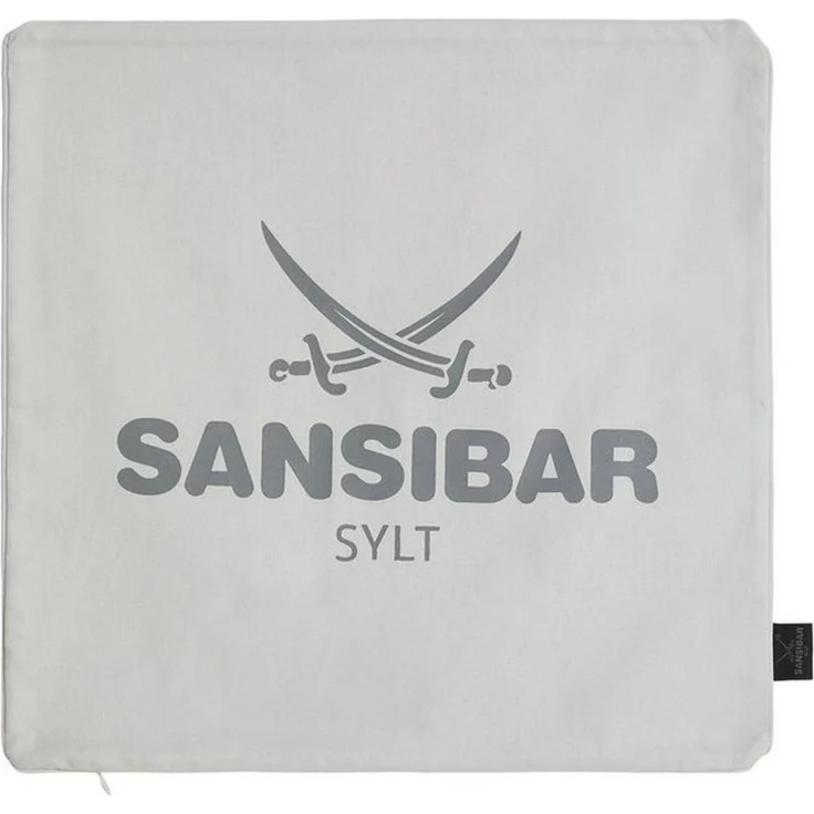 Sansibar Sylt Kissenhülle Kissenbezug Sansibar Sylt Kissenhülle, Sansibar Logo Druck, 45x45 cm, mit Logo-Schriftzug, mit verdecktem Reißverschluss