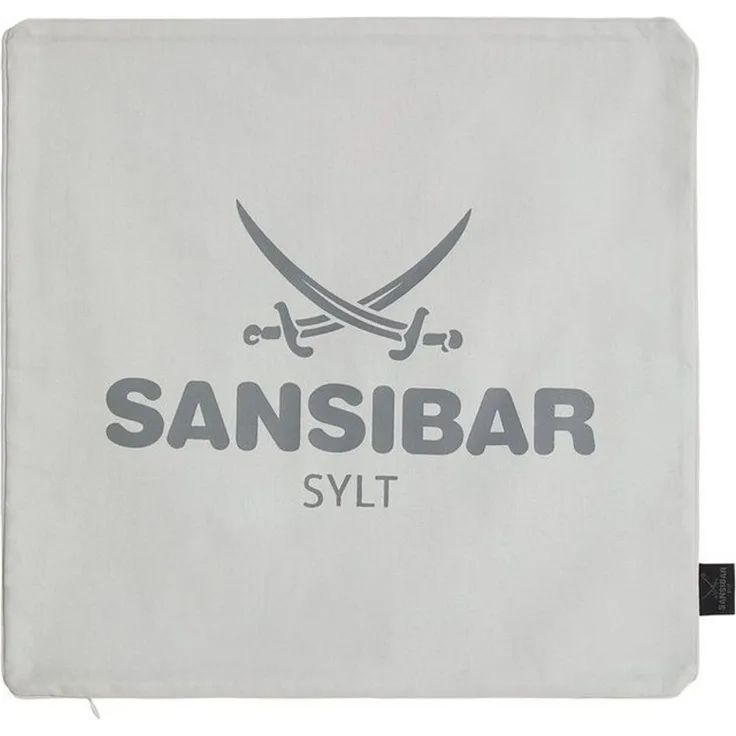 Sansibar Sylt Kissenhülle Kissenbezug Sansibar Sylt Kissenhülle, Sansibar Logo Druck, 45x45 cm, mit Logo-Schriftzug, mit verdecktem Reißverschluss
