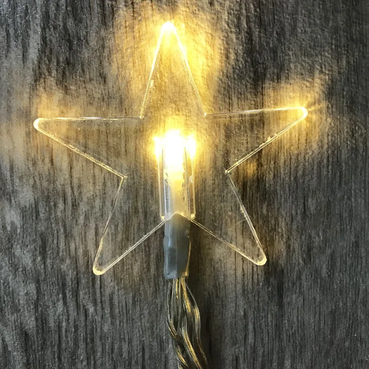 48er LED-Sternenkette Lichterkette Innen und Außen warmweiß