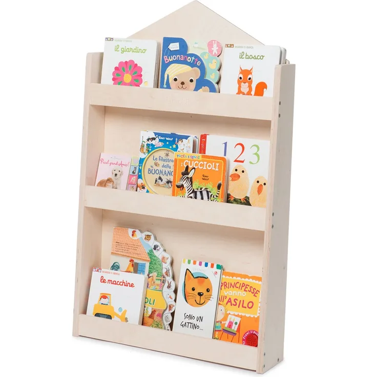 Dotty Natural Haus Bücherregal Montessori Multiplex 60 x 95 x 13 cm Natur