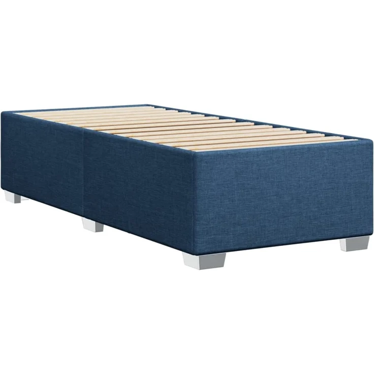 vidaXL Bettgestell ohne Matratze Blau 90x190 cm Stoff 3284442 – Bild 5
