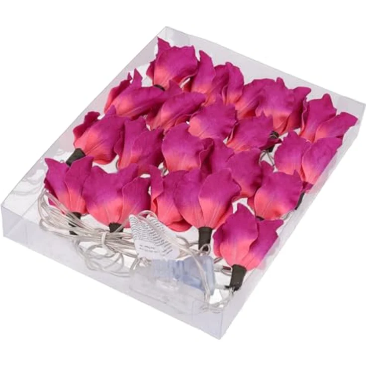 Guru-Shop LED-Lichterkette Lotus Blüten LED Lichterkette - Blüte lila – Bild 2