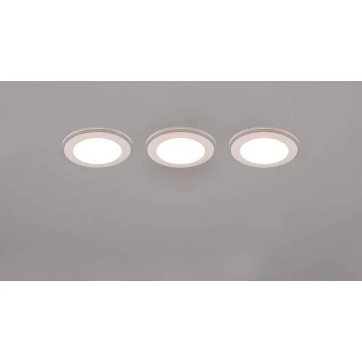 3er SET LED Einbaustrahler ARGUS Weiß mit Fernbedienung dimmbar & RGBW, Ø 8cm – Bild 3