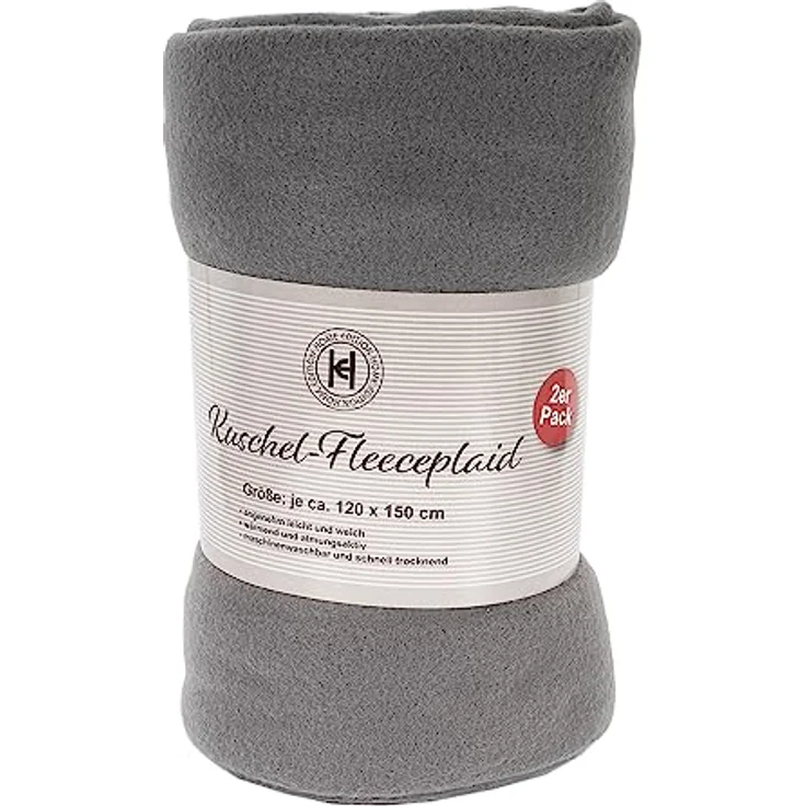 2er Fleece Wohndecke Kuscheldecke Wolldecke 120x150 cm – Bild 2