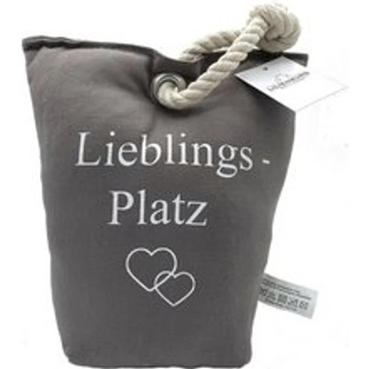 LB H&F Lilienburg Türfeststeller Türstopper Türdämpfer Türfeststeller Fensterstopper Grau Herz (schwer Stoff Sack Vintage (Lieblingsplatz), Lieblingsplatz – Bild 6