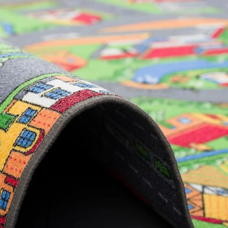 Pergamon Straßenteppich Beidseitig Kinder Spielteppiche für Kinderzimmer und Spielzimmer – Bild 5