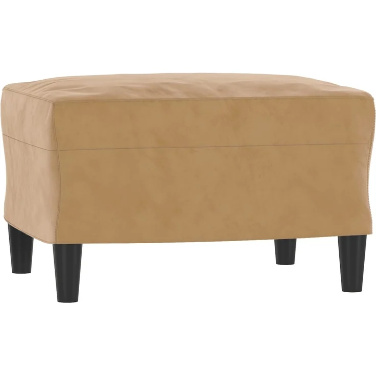 vidaXL Sessel mit Hocker Braun 60 cm Samt 3201104 – Bild 4