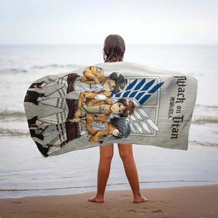 Attack on Titan Badehandtuch aus 100% Baumwolle Strandtuch 70x140 cm – Bild 6