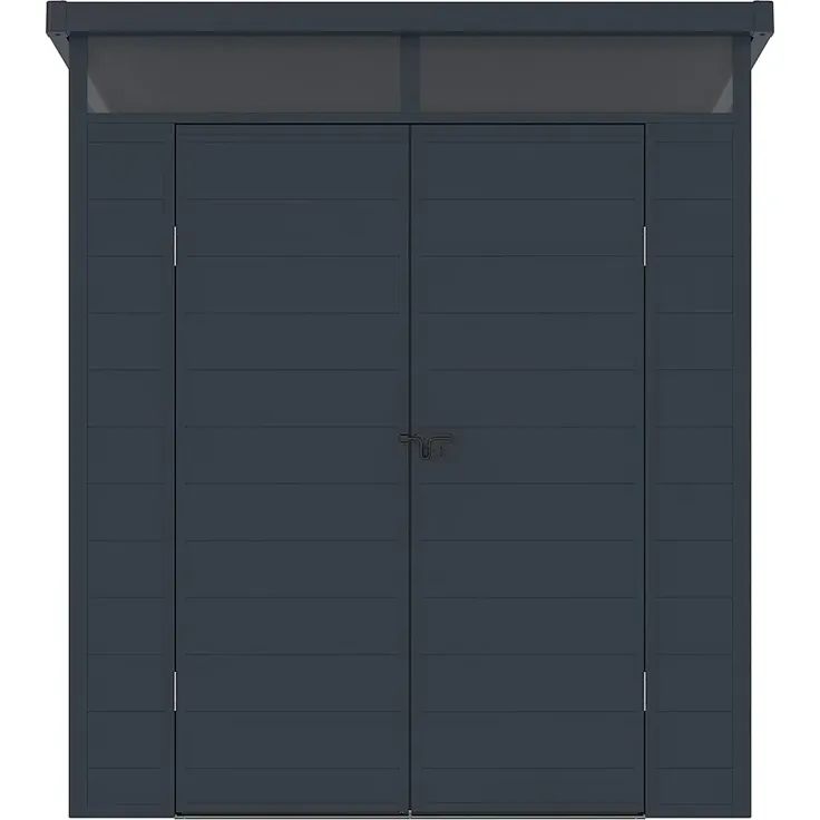 Vente-unique - MINARO Gartenhaus PlastikHarz Grau - B 180 cm x H 181 cm x L 180 cm – Bild 3