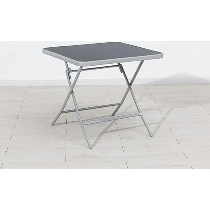 GARDA Gartentisch Klapptisch 80x80 cm klappbar anthrazit