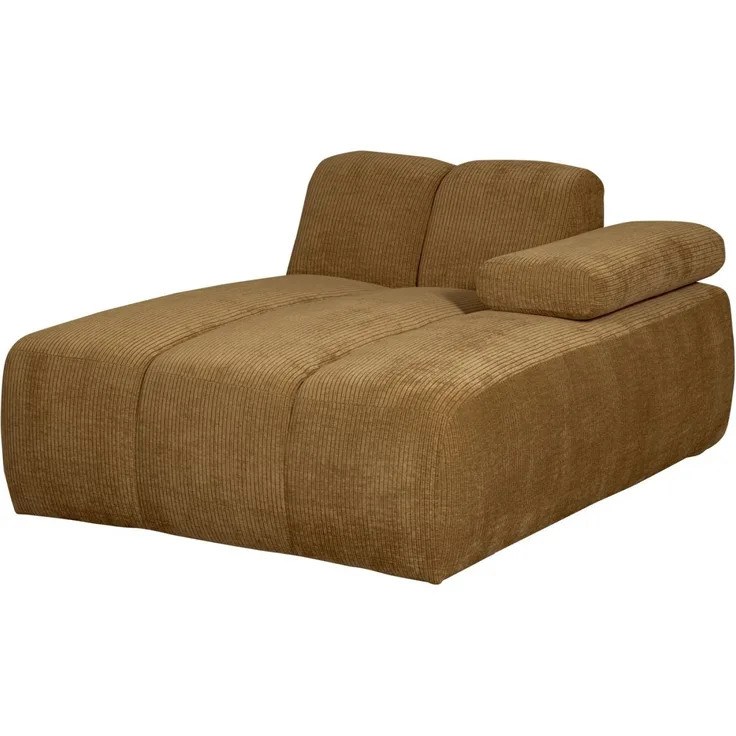 Modulsofa Mojo Flachcord Chaiselongue-Rechts, Honiggelb