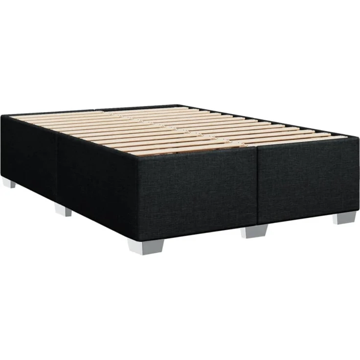 vidaXL Boxspringbett mit Matratze Schwarz 160x200 cm Stoff 3285948 – Bild 5