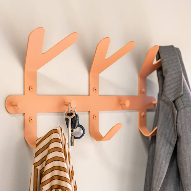 Spinder Design FRONDO Garderobe aus Stahl im modernen Farbton Clay Terra 66x8,5x37,5 cm – Bild 5
