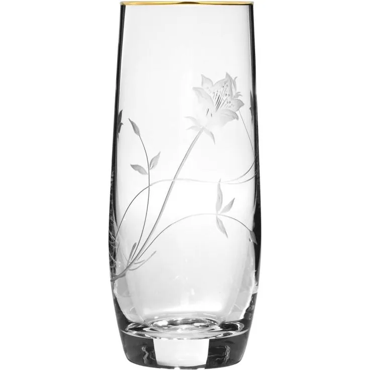Longdrinkglas Kristall Liane Gold clear (16 cm)