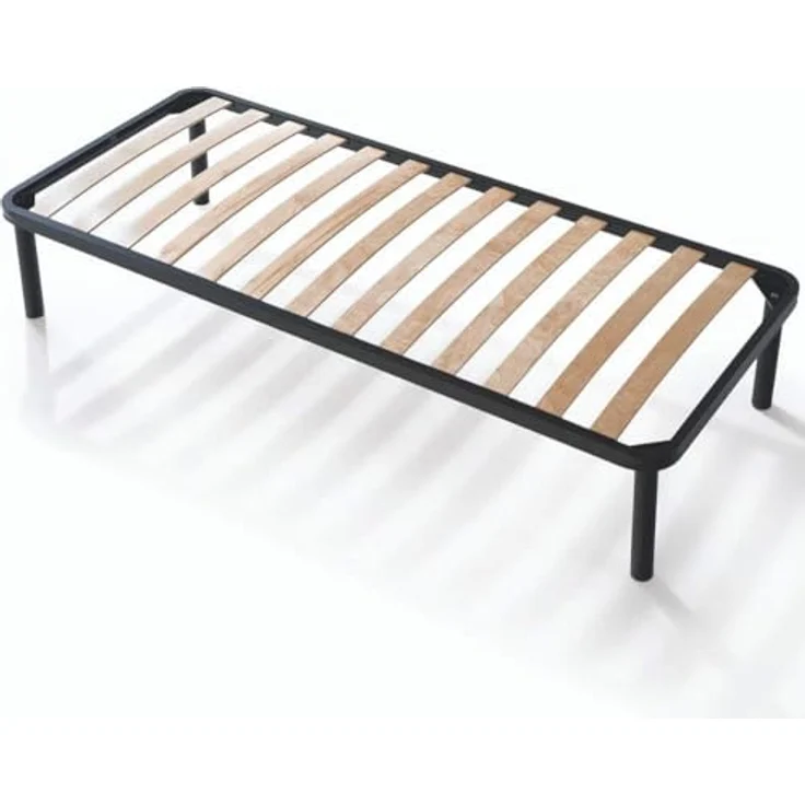 EVERGREENWEB - Bett Lattenrost 90x180 Einzelbett Höhe 35 cm Orthopädisches Extra Komfort Leisten Holz mit 4 Abnehmbar Füße, Verstärkte Rahmen aus Stahl Bettgestell geeignet für alle Betten & Matratzen – Bild 2