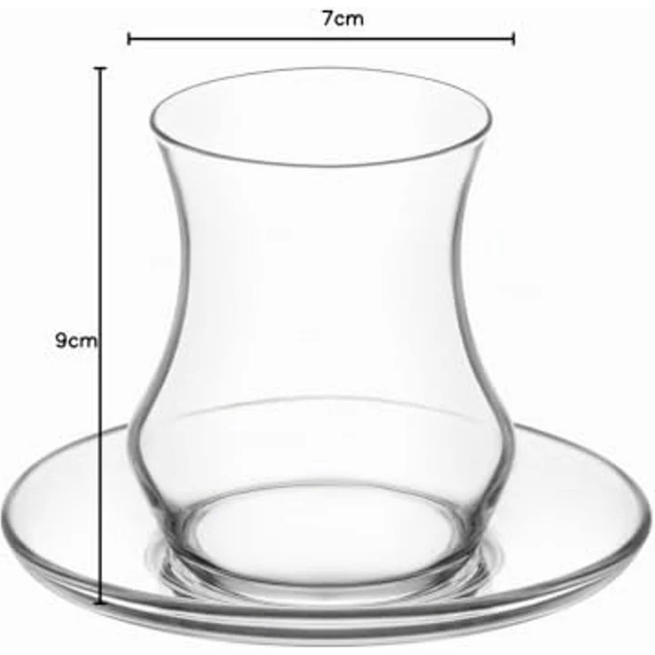 LAV Eda Teegläser-Set 12-teilig mit Untertellern, transparent - 170 ml – Bild 5