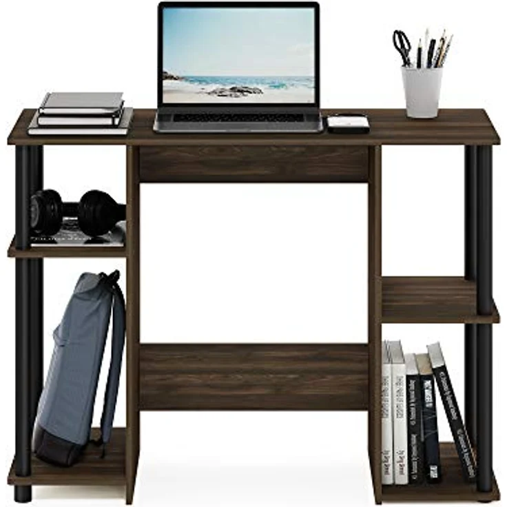 Furinno Computerschreibtisch, 39,5 x 97,5 x 72,6 zm, Columbia-walnuss/Schwarz – Bild 5
