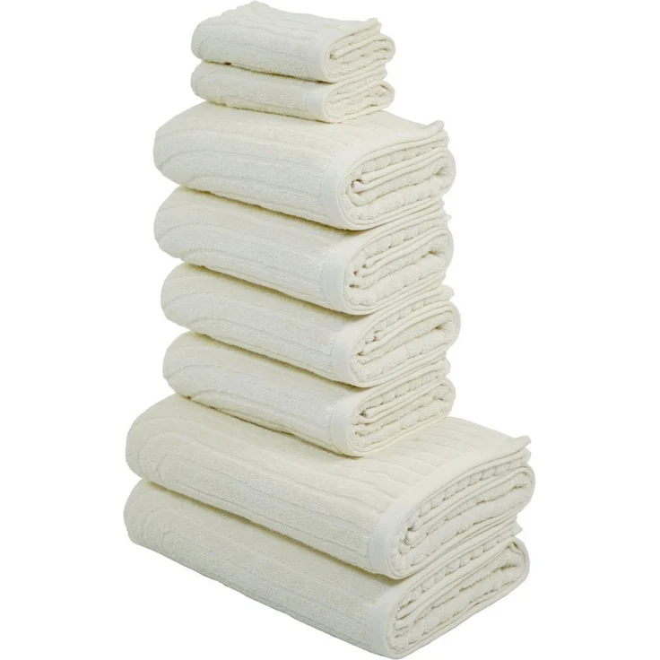 OTTO home Handtuch Set Handtuchset Ognon, Duschtücher, Handtücher, Gästetücher, Zen, Frottier (Set, 8-St), mit Muster, Scandi, Boho, einfarbiges Handtuch-Set 100% Baumwolle – Bild 1