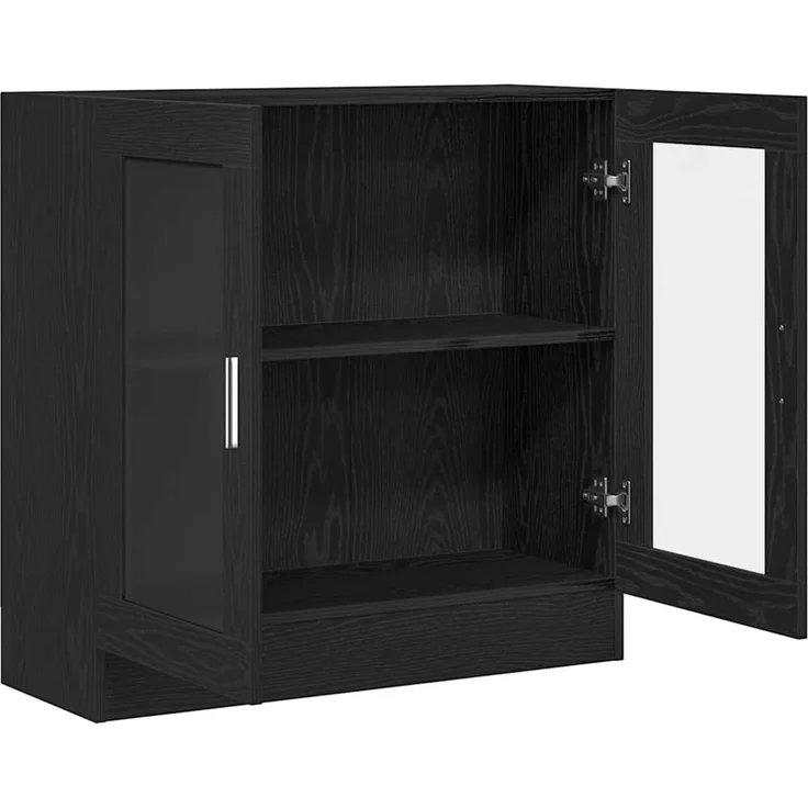vidaXL Bücherregal 82,5 x 30,5 x 80 cm Schwarz Eichen-Optik 862518 – Bild 5