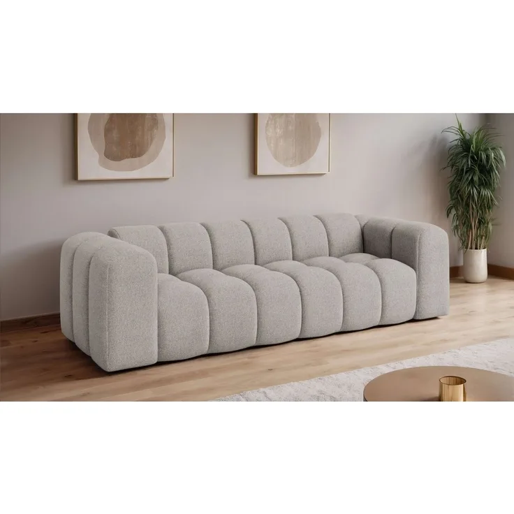 OTTO home Big-Sofa KALLIE Design-Sofa mit Steppung, Bubble-Optik, Breite 248 cm, moderne Steppung, hoher Sitzkomfort und modernes Design