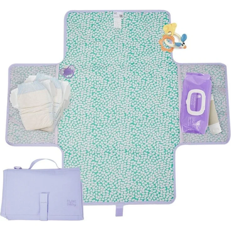 Hylat Baby Wickelauflage Faltbare Wickelunterlage für Unterwegs - Lila – Bild 5