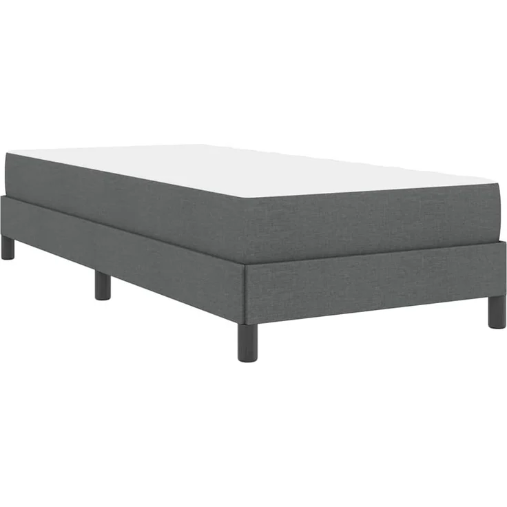 vidaXL Boxspringbett mit Matratze Dunkelgrau 90 x 200 cm Stoff 3398459 – Bild 4