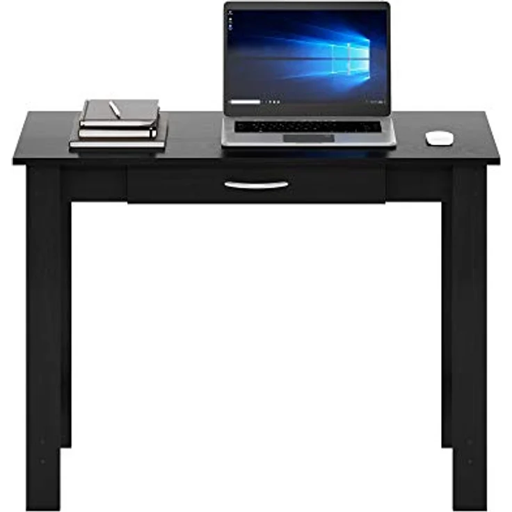 Furinno JAYA Schreibtisch, PC-Tisch mit Schublade, Schwarz, 99.6 (B) x 73.7 (H) x 44.5 (D) cm – Bild 5